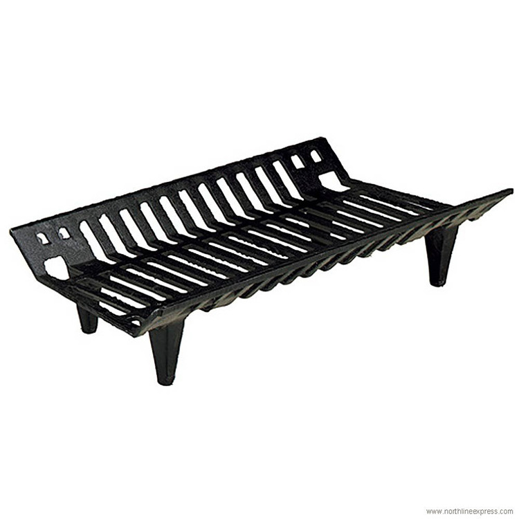 JH-Mech 33 Inch - 8 Bar Fire Grates - Heavy Duty 3/4 Wide Solid Steel For Indoor Chimney Hearth Outdoor Fire Place Log Grate