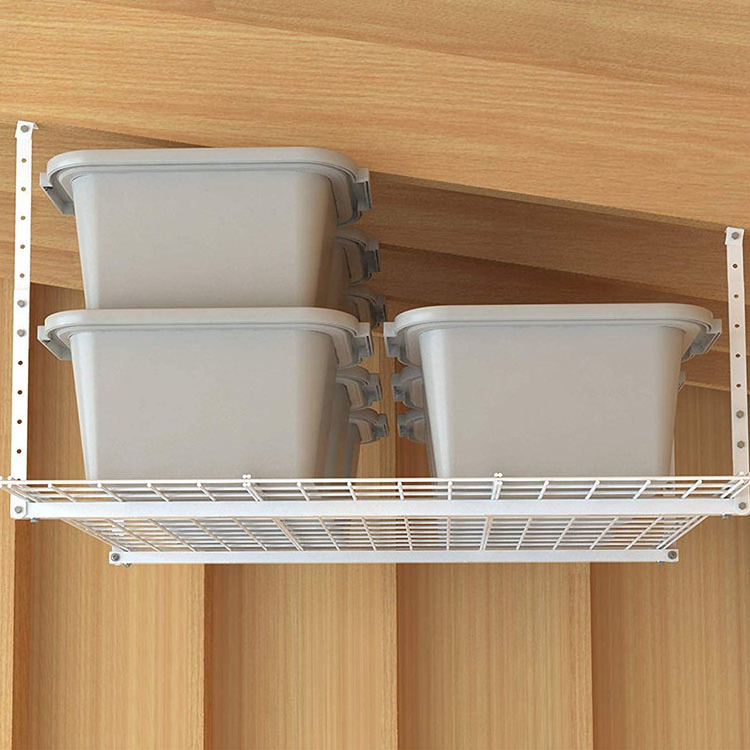 JH-Mech 45-Inch by 45-Inch Overhead Garage System Mount Garage Organization Hook Ceiling Storage Rack