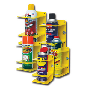 JH-Mech Aerosol Organizer Custom Wall Mounted Powder Coated Steel Magnetic Spray Can and Screwdriver Holder for Any Size Cans