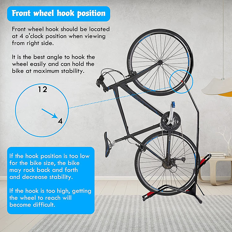 JH-Mech Saving Space Stand Up Folding Outdoor Alloy Multiple Bicycle Stand for Park and Garage Bike Rack