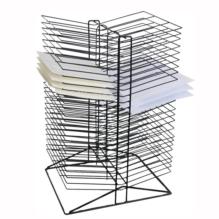 JH-Mech 50 Shelves 17 x 20 x 30 Inches Great for the Art Classroom or Studio Black Double Sided Wire Metal Drying Rack