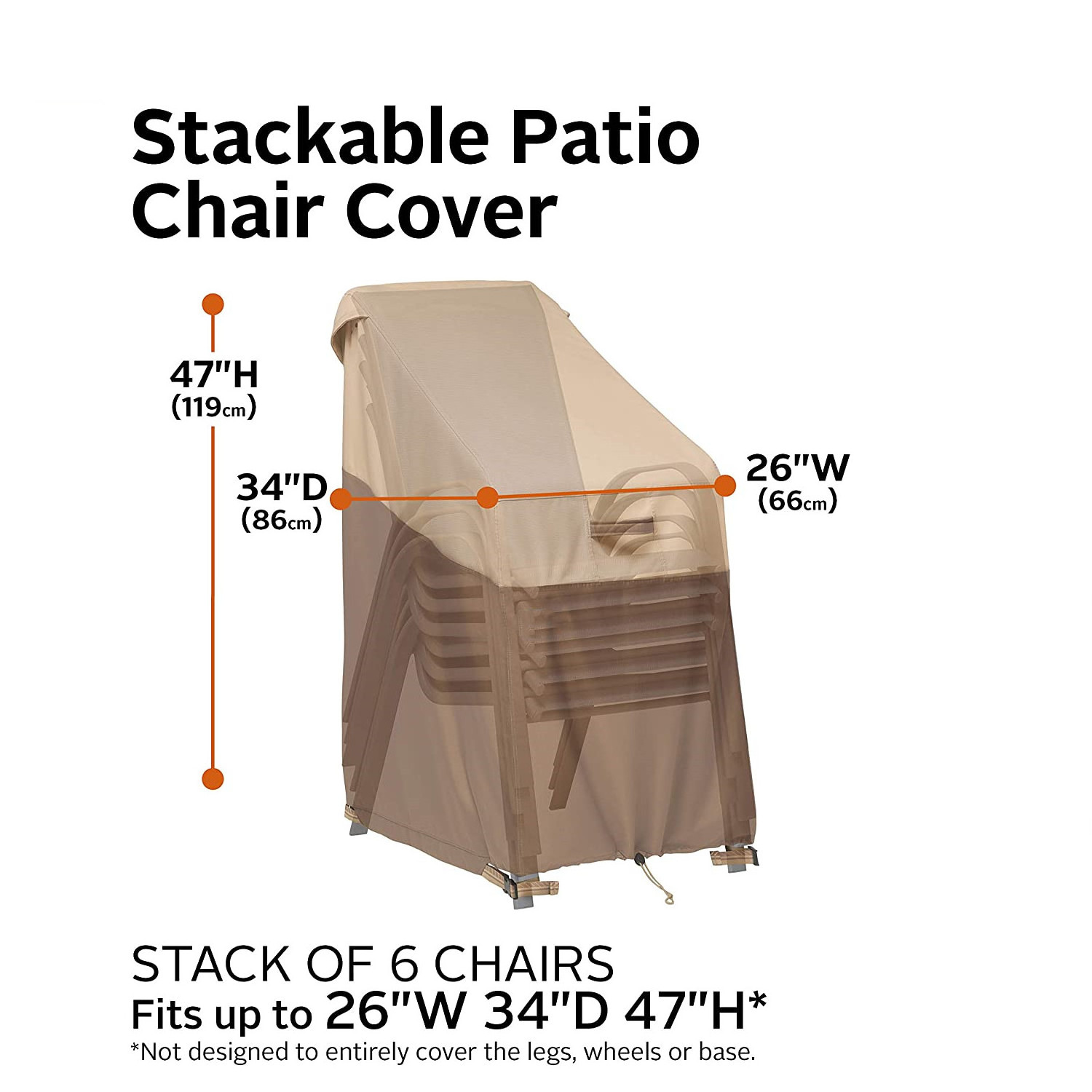 Factory Hot Sale Anti UV Waterproof Patio Lounge Chair Cover 28 Inch Stackable Patio table Chair Cover