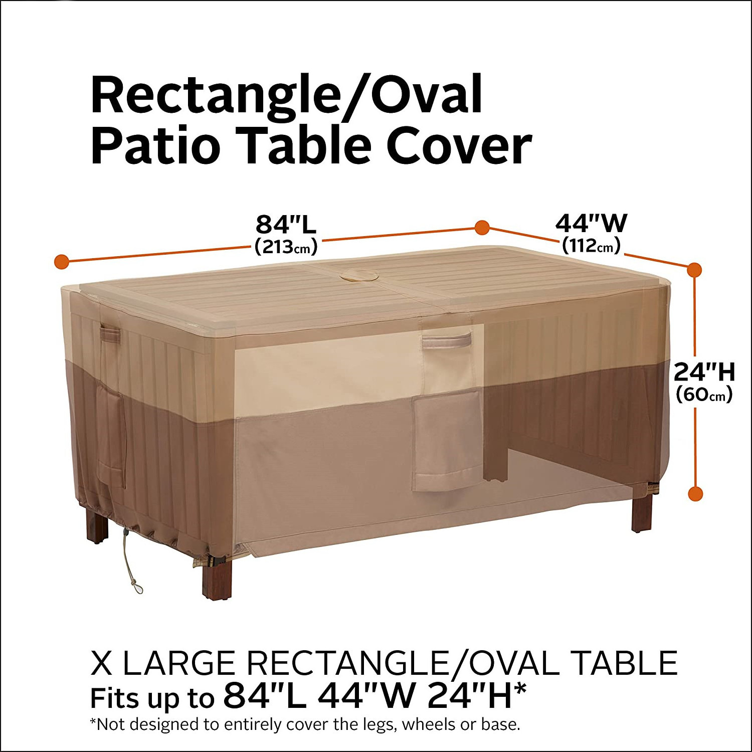 All weather Waterproof Anti UV customize table cover Rectangular Oval Patio Table with Umbrella Hole Chair Set Cover