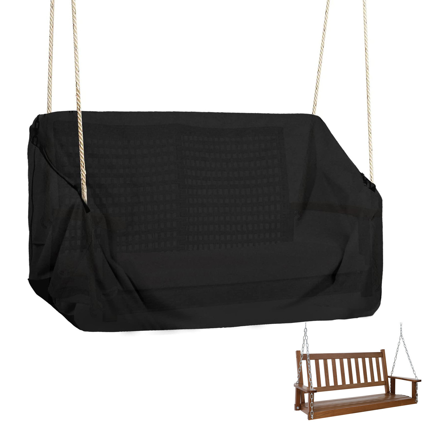 Hanging Porch Swing Cover Waterproof Outdoor Hanging Swing Cover Protected Swing Covers for Outdoor Furniture