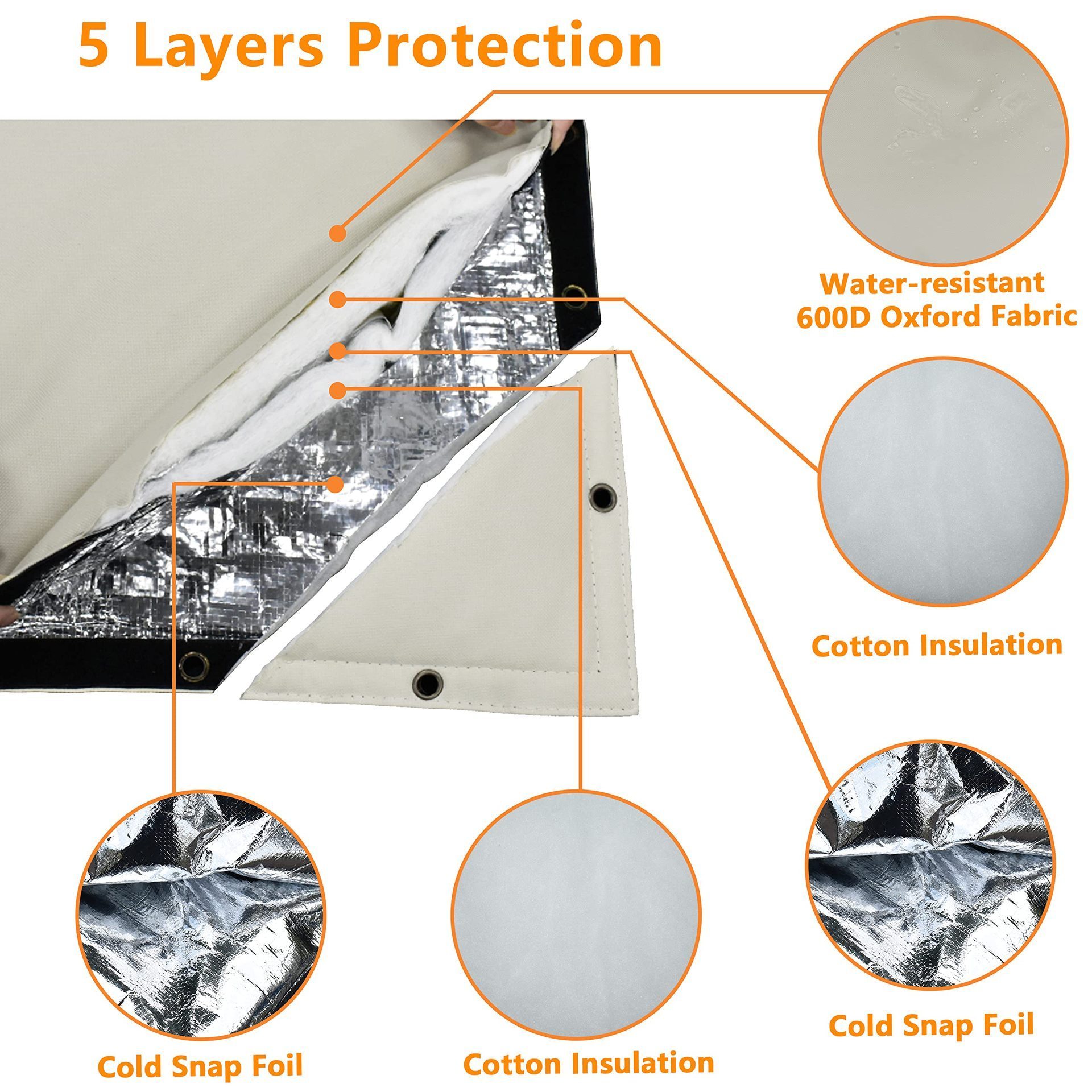 Factory Aluminum Foil Outdoor Backflow Preventer Insulation Faucet Cover for Pipe Freeze Protection Sprinkler Valve System