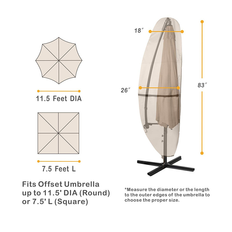 New Design Foldable Cantilever Umbrella Cover Patio Sun Umbrella Parasol Cover