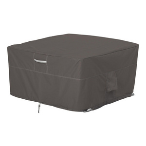 Factory Waterproof Durable OEM ODM Heavy Duty Square Outdoor Patio Fire Pit Cover Square Fire Pit Table Cover