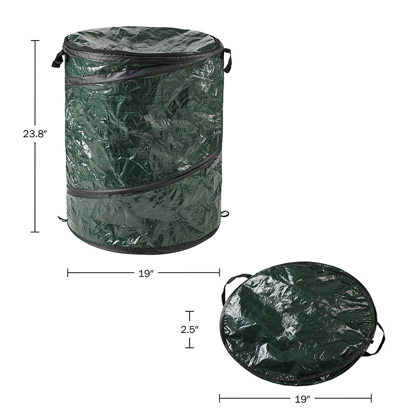 Hot Selling 33-Gallon Eco-friendly Collapsible Pop Up Gardening Waste Bag Leaf Bag