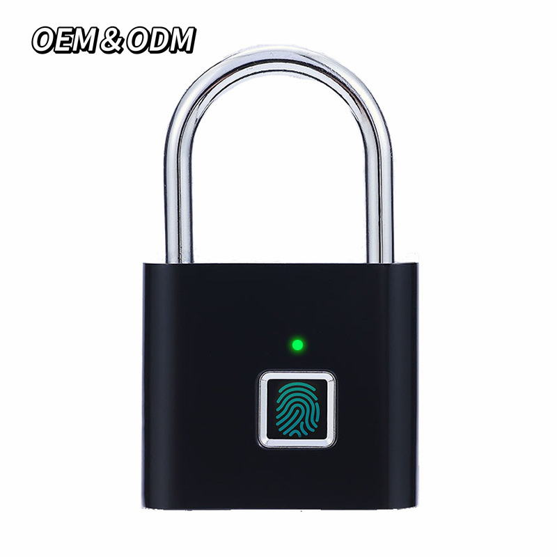 Factory Custom fingerprint padlock Alloy steel waterproof fingerprint smart padlock with tuya app