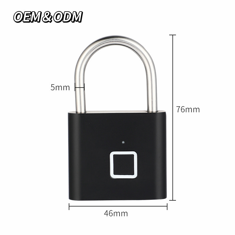 Factory Custom fingerprint padlock Alloy steel waterproof fingerprint smart padlock with tuya app