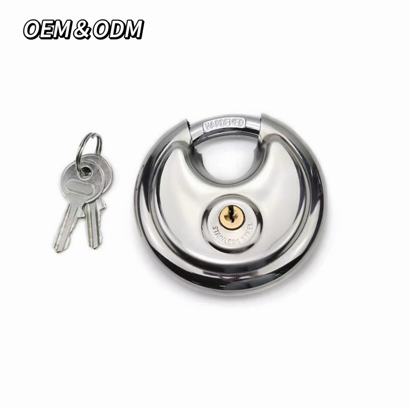 Padlock Heavy Duty Secure Outdoor Disc Lock Waterproof 201/304 Shear Resistant Combination Disc Padlock