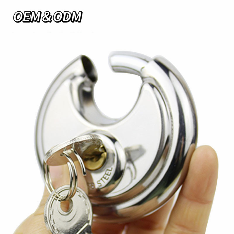 Padlock Heavy Duty Secure Outdoor Disc Lock Waterproof 201/304 Shear Resistant Combination Disc Padlock