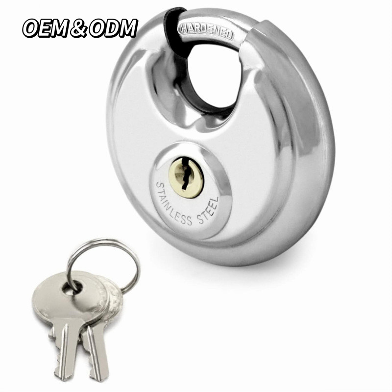 Padlock Heavy Duty Secure Outdoor Disc Lock Waterproof 201/304 Shear Resistant Combination Disc Padlock