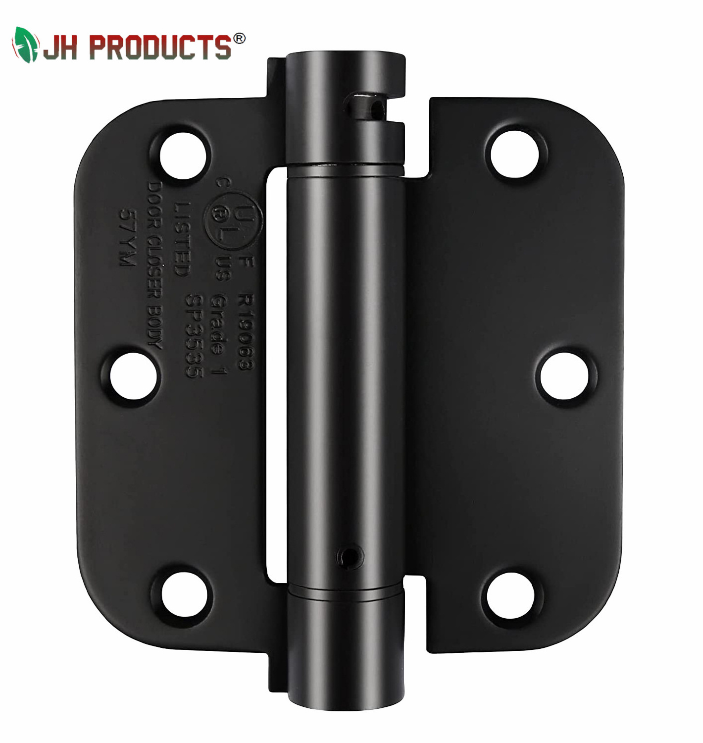 Automatic door closer hinge 3/3.5/4 inch round corner duty matt black ball bearing hinges door hinge