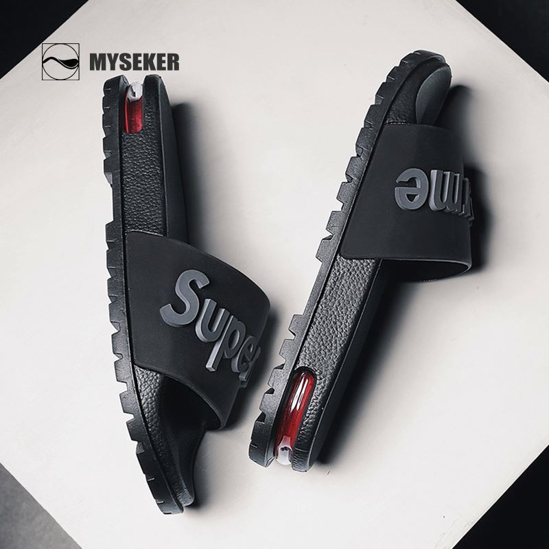 Male Air Cushion Plastic Slide Benassi Custom Arket Flip Flops Design Logo Sandals Slippers Custom For Slides With Logo