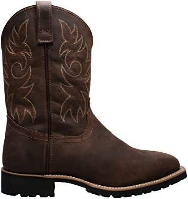 2023 Wholesale Men's steel  Toe Cowboy Boots Brown High Cut Western Boots crazy horse leather