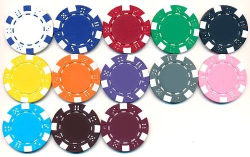 Metal/clay Poker Chips Classic Striped Dice 11.5g Poker Chip