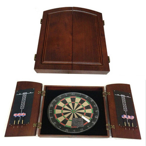 Premium Factory Supply Wood Dart Board Cabinet with 18'' Dartboard