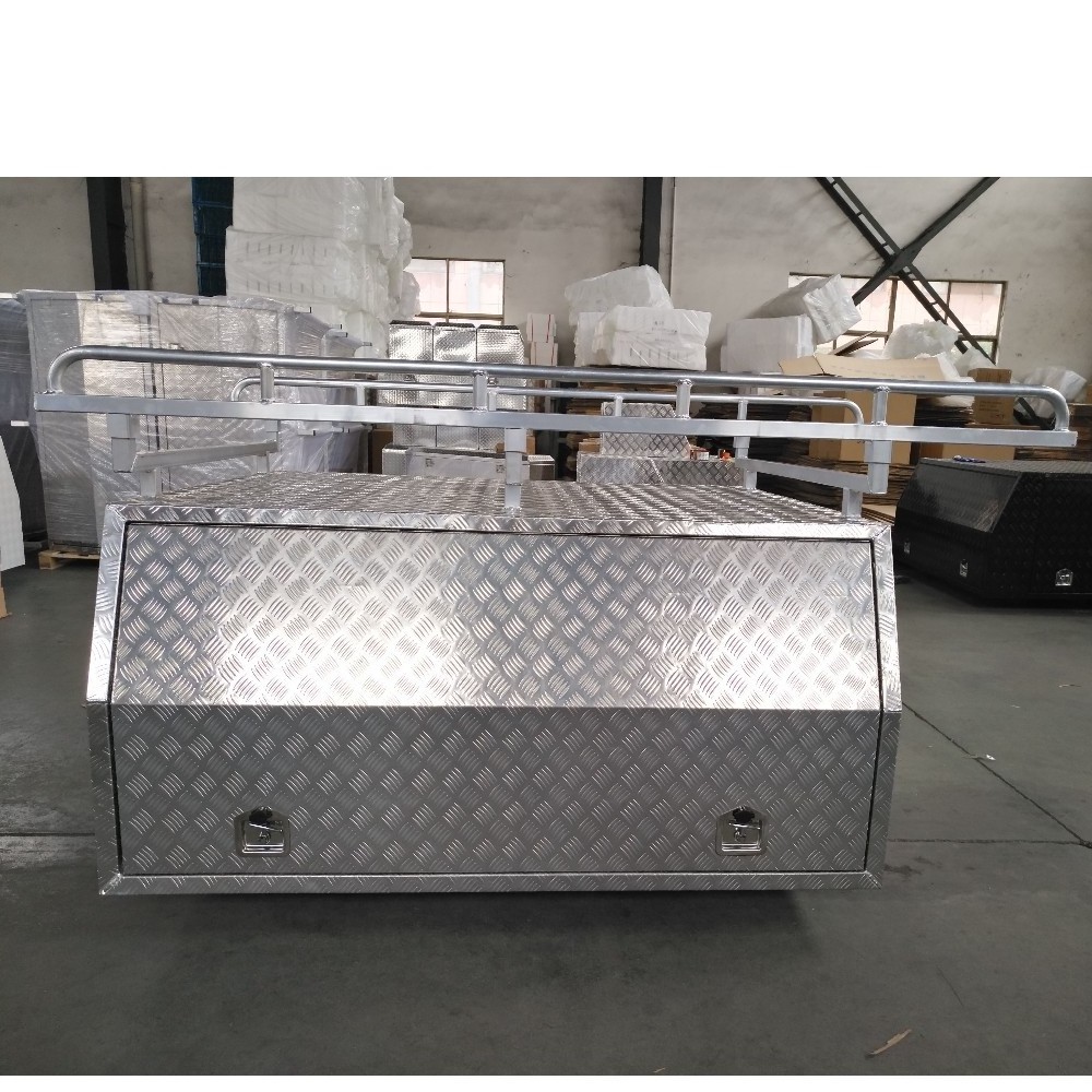 Waterproof Trailer Pickup Aluminum UTE Truck Tool Box Truck Canopy with three doors 2100X1800X860