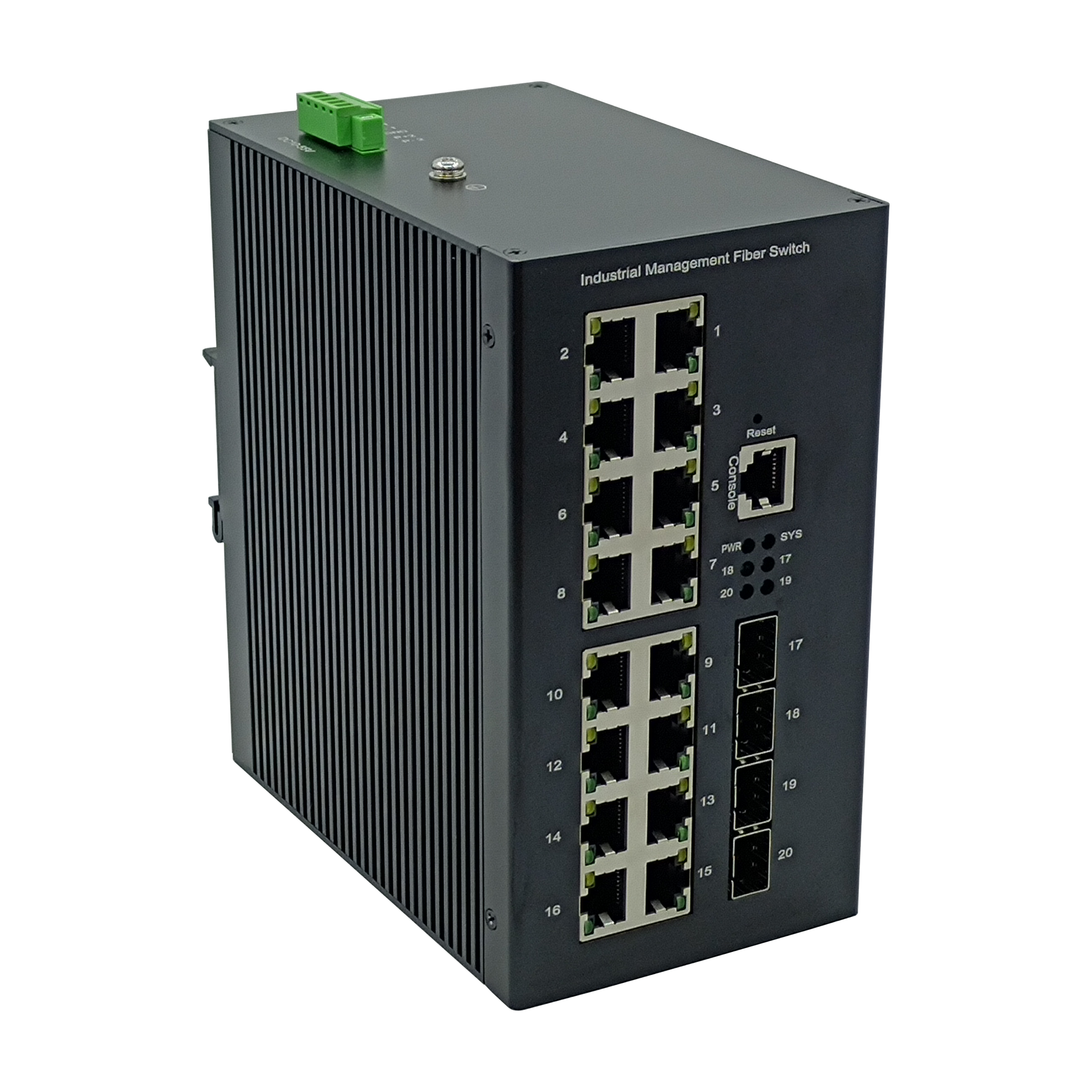 L2/L3 16 port network switch with 4 1/10G SFP port managed industrial Ethernet switch