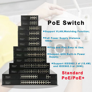 OEM/ODM Network Switch 4 6 8 16 port 100/1000M Ethernet Fiber Switch POE Gigabit with 2 Uplink RJ45 Ports