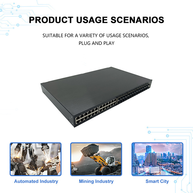 Hot Selling L2/ L3 Managed Network Switch 6 10G SFP and 24 1G SFP and 24 1G RJ45 Industrial Core Switch