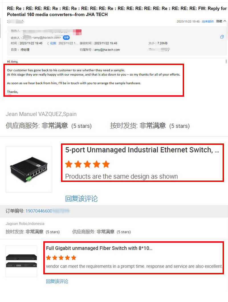 High quality Gigabit 5 port Unmanaged Industrial Ethernet Switch with POE