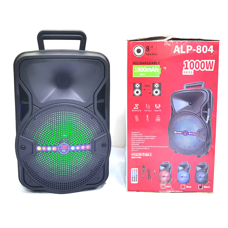 ALP-801/ALP-802/ALP-803/ALP-804 China factory cheap wireless portable bluetooth boombox  dj party 8 inches karaoke speaker