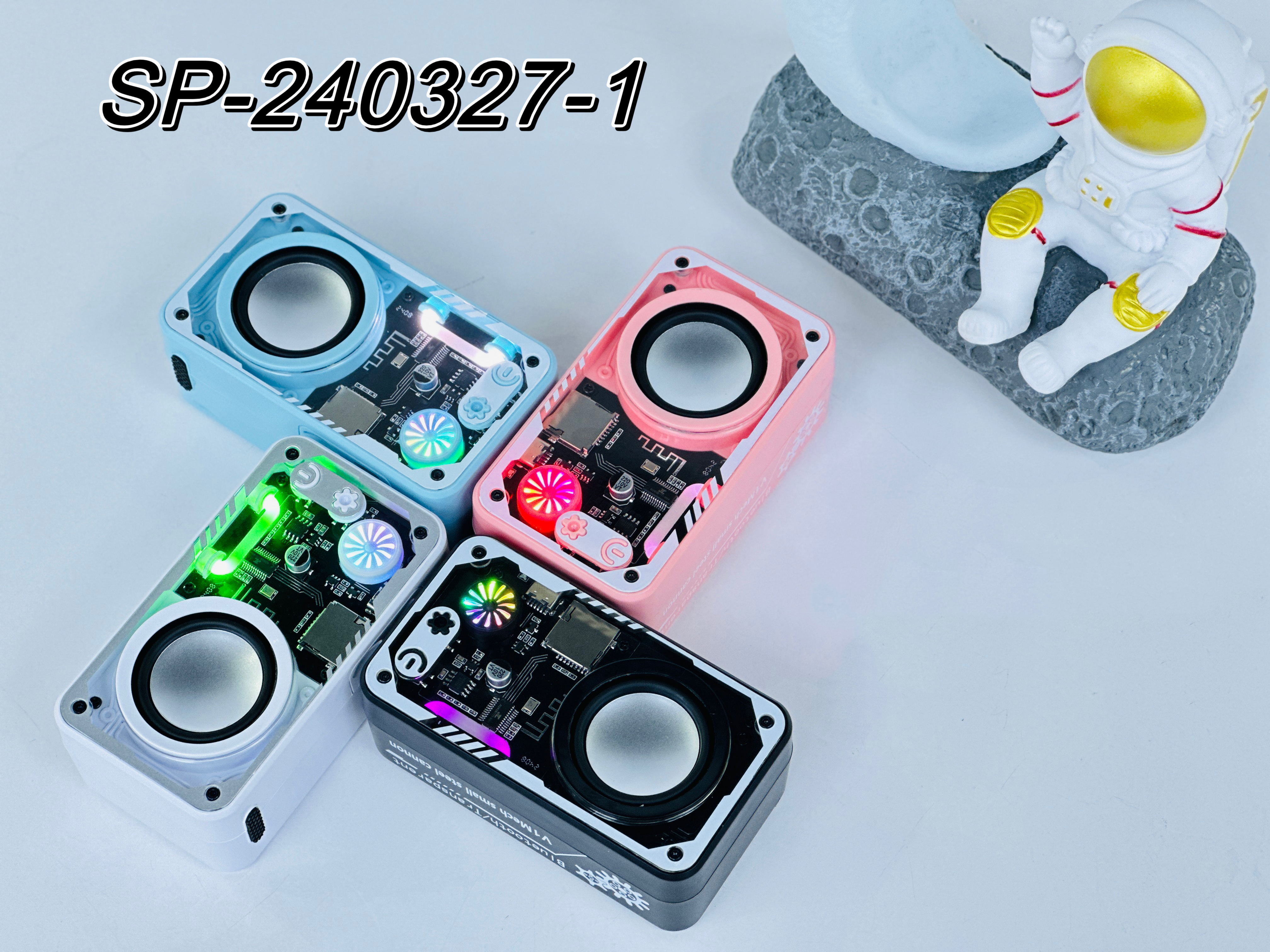 Factory Portable RGB Transparent Mech Mini Bluetooth Speaker Stereo Sound Bass 5W Power Support TF Card FM Radio TWS LED Lights