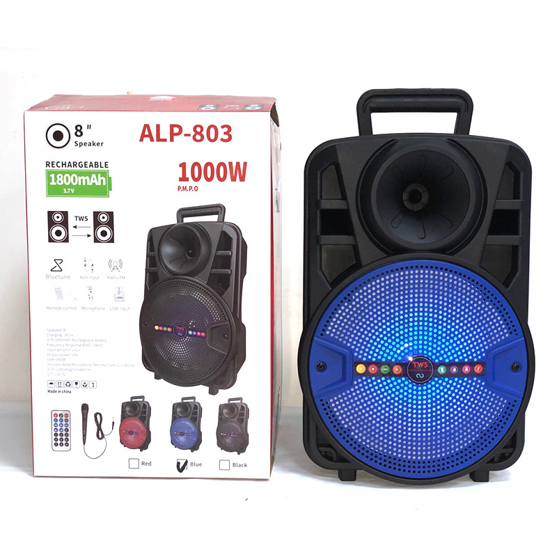 ALP-801/ALP-802/ALP-803/ALP-804 China factory cheap wireless portable bluetooth boombox  dj party 8 inches karaoke speaker