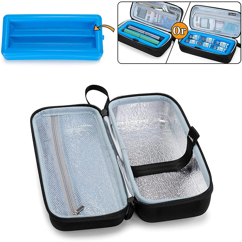 Portable Travel Insulated Diabetic Organizer Hard Shell EVA Medical Cooler Protector Insulin Vial Carrying Cooler Case