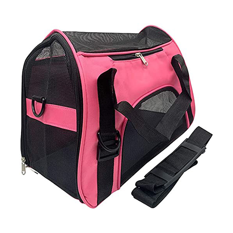 Custom Portable Large Capacity Breathable 4-windows Design Small Pet Dog Cat Carrying Carrier Bag