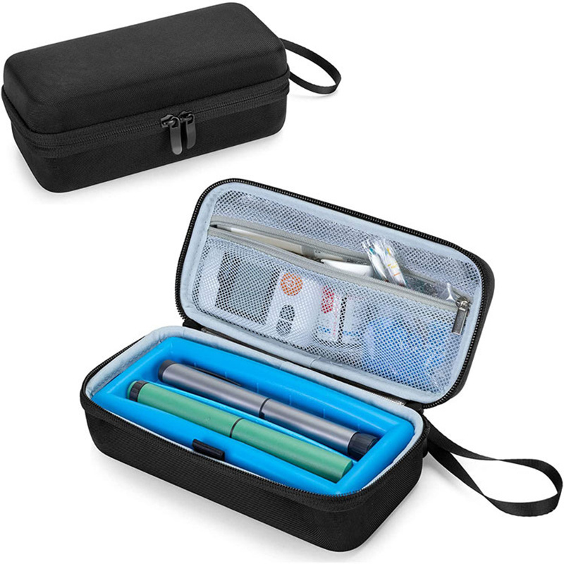 Portable Travel Insulated Diabetic Organizer Hard Shell EVA Medical Cooler Protector Insulin Vial Carrying Cooler Case