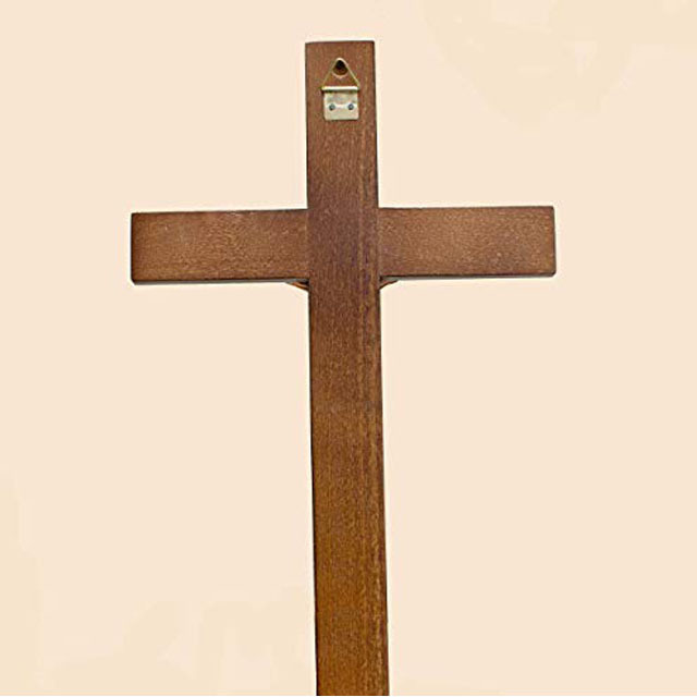 Handmade Crucifix Wall Cross - Wooden Catholic Crucifix - Hanging Crosses for Home Wall Decor - 12 inch