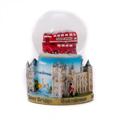 OEM London tourist souvenir personal snow ball glitter water globe