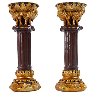 Resin crafts table top decoration roman pillar vintage small roman column candle statue