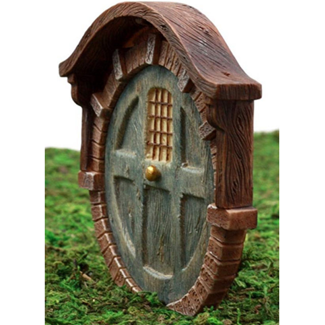 Fairy Garden Miniature Hobbit Dwarf Gnome Vault Dome Brick House Door Figurine 4