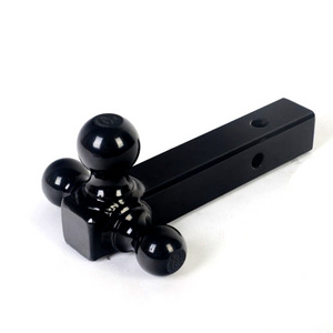 Black Coat Heavy Duty Tri-ball Ball Mount Swivel Tow With 2 Solid Steel Bar Ball Platform For Towing