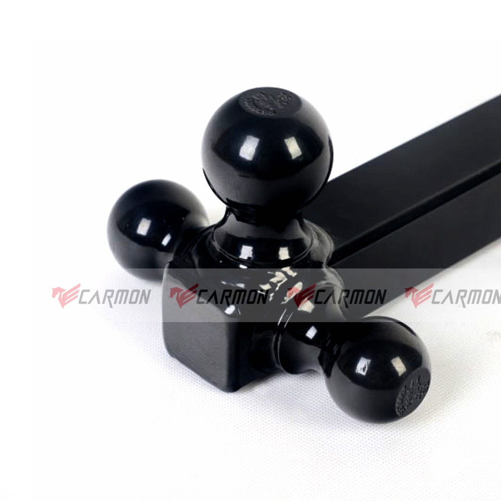 Black Coat Heavy Duty Tri-ball Ball Mount Swivel Tow With 2 Solid Steel Bar Ball Platform For Towing