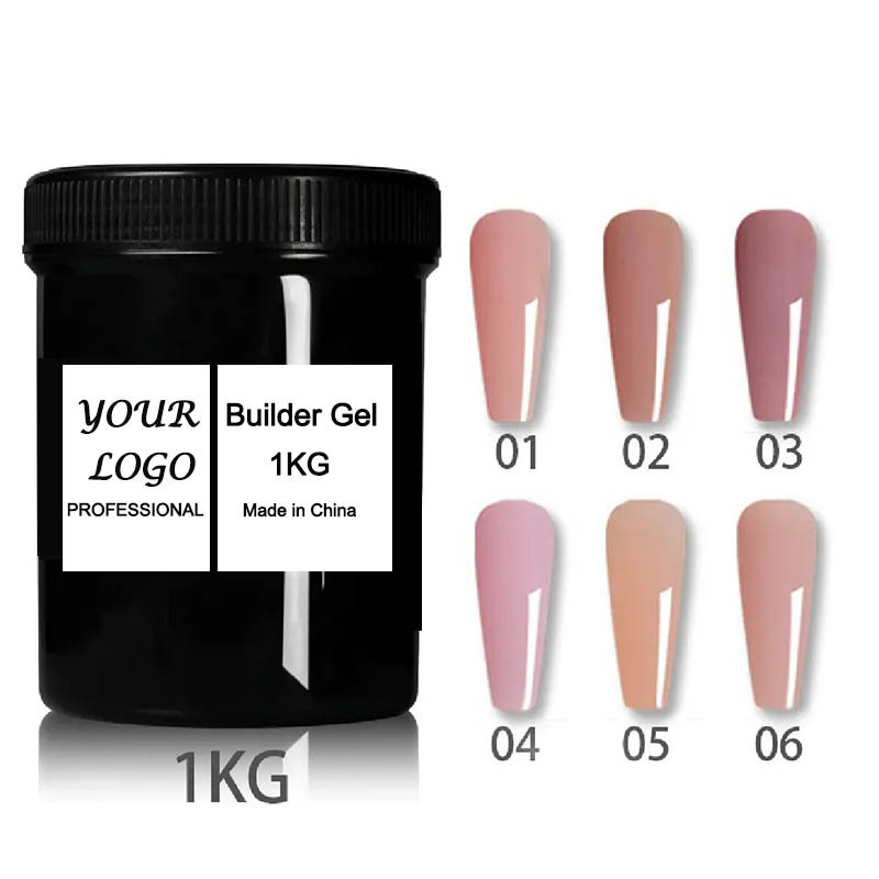 Professional manufacturer uv builder nail gel 1kg in bulk gel nails quick builder poly nail gel in bulk