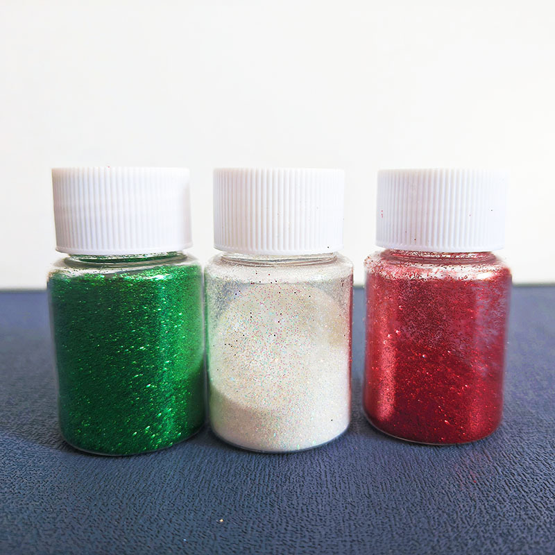 30ml /Bottle Cosmetic Grade High Temperature Resistant Glitter 1/128 0.2 mm Good Stability Glitter Powder for Lip gloss