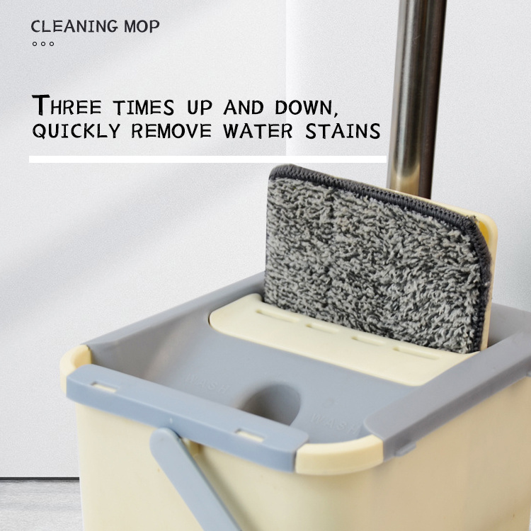 Mop manufacturer's best price household cleaning tool 360 degree rotation microfiber material flat mop and bucket