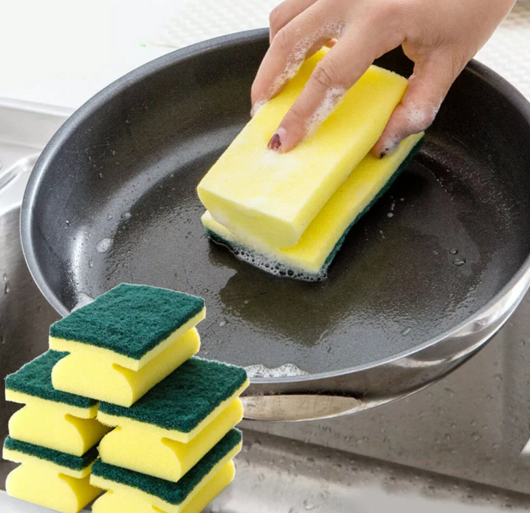 Kitchen cleaning scrubber sponge for washing dishes disposable dish cloth