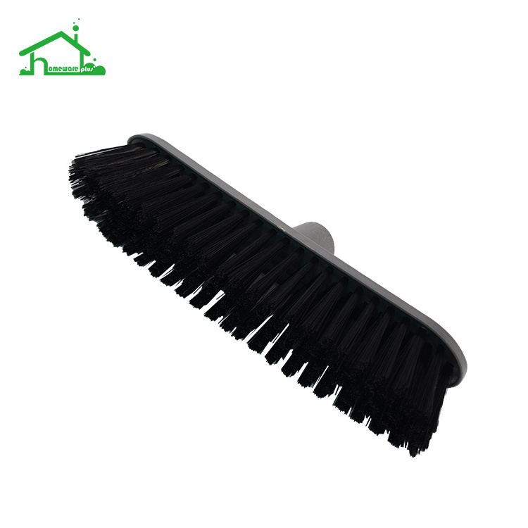 Wholesale cheap household cleaning plastic bristle broom head for replacement of plastic broom accessories