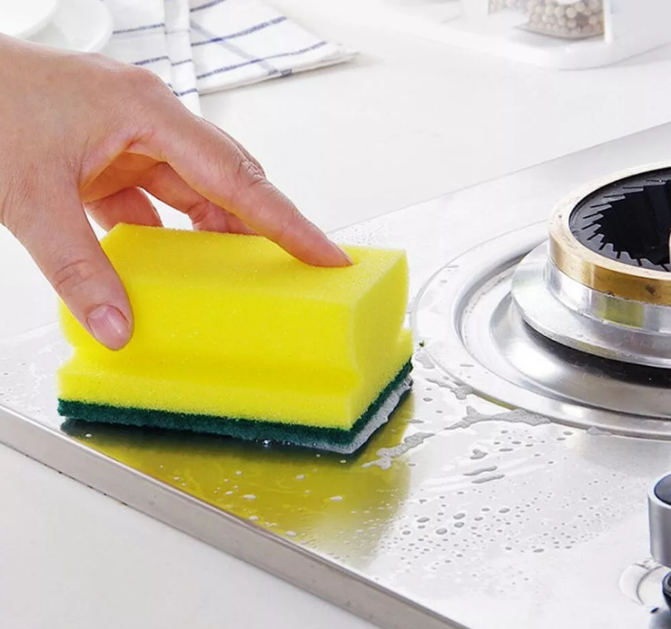 Kitchen cleaning scrubber sponge for washing dishes disposable dish cloth