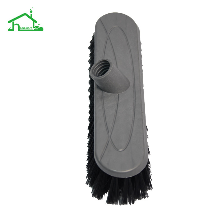 Wholesale cheap household cleaning plastic bristle broom head for replacement of plastic broom accessories