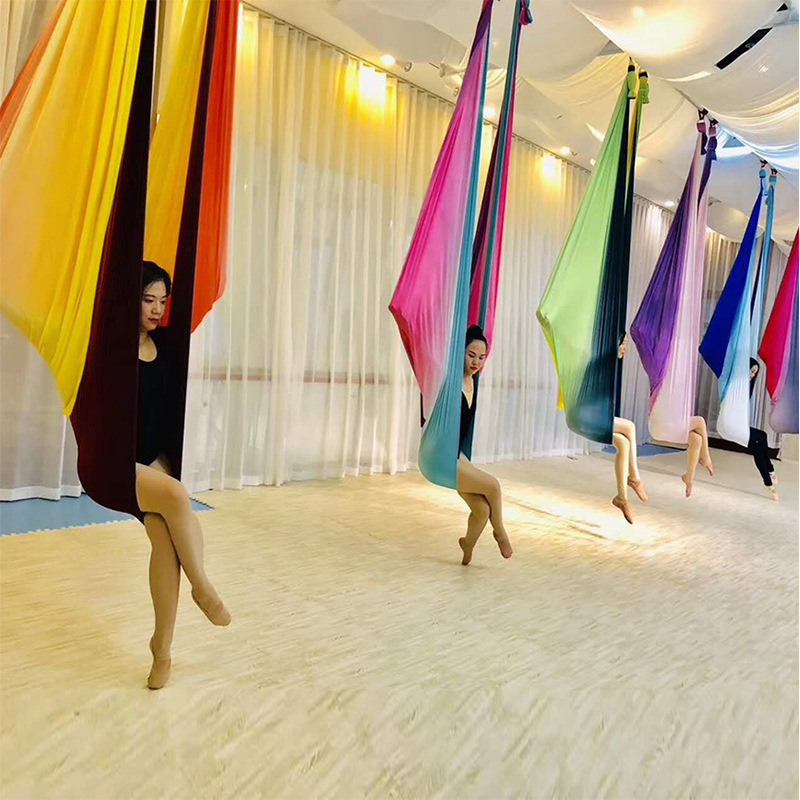 2024 most popular polyamide fabric antigravity air yoga swing aerial yoga hammock With accessories