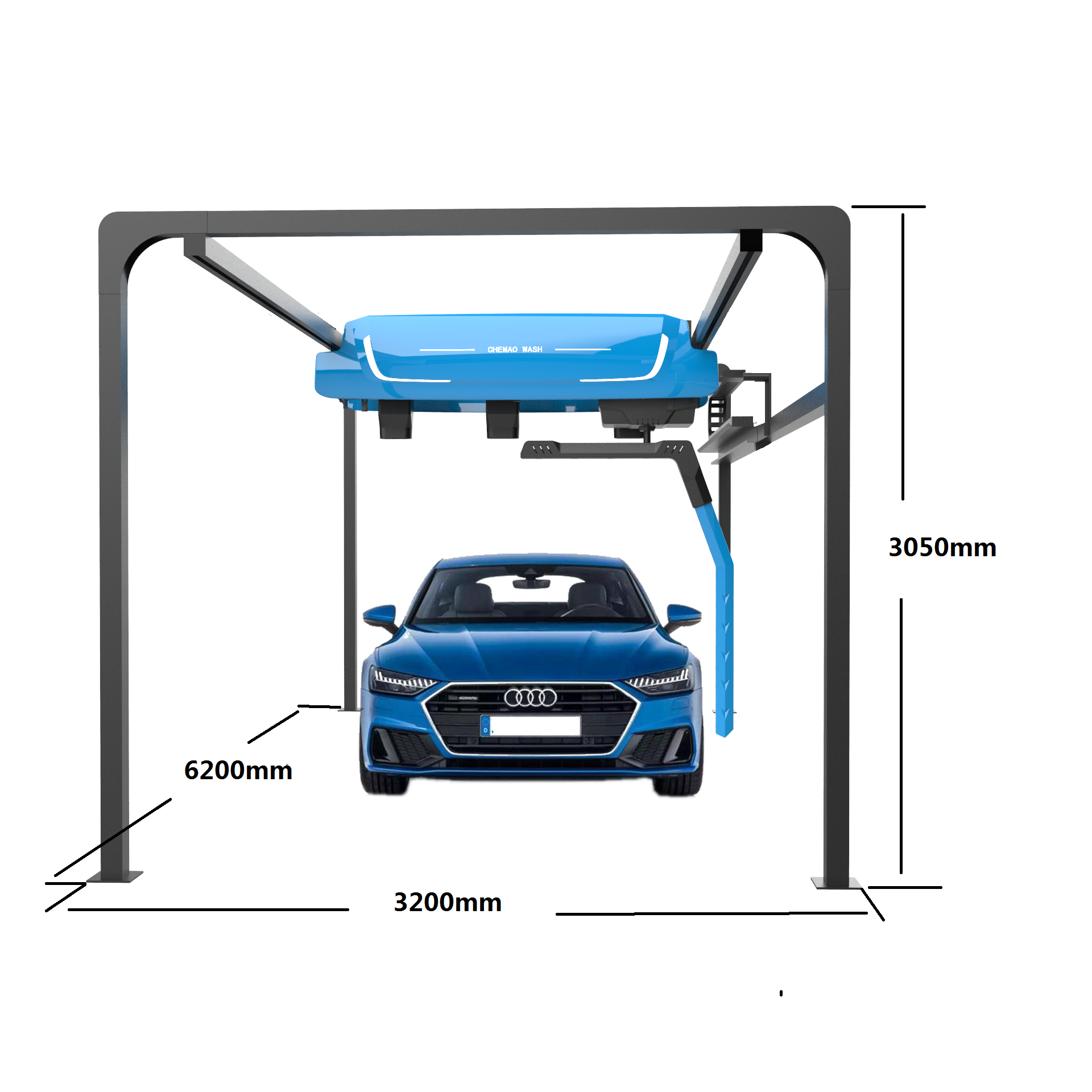 Chemao S360 non - contact car wash is a good helper to work touchless automatic touchless car wash machine