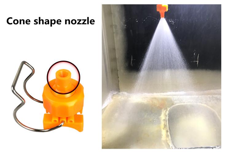 PP plastic clip nozzle,Industrial spray cleaning,Clamp flat fan washing nozzle