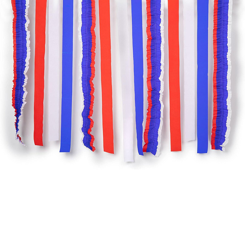 Crepe Paper Streamers (Red, White, and Blue), Party Decorations